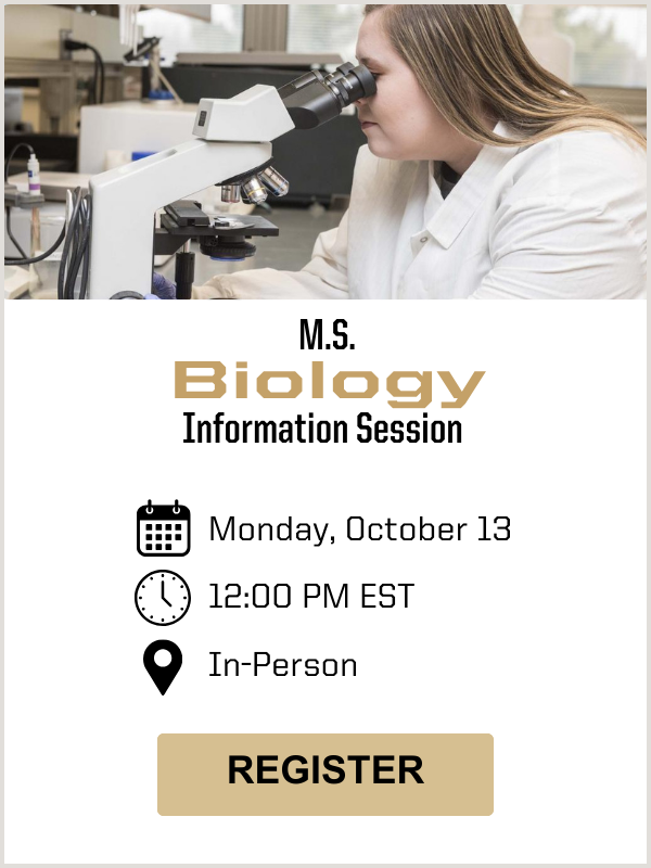 Biology Info Session on Oct. 13 - Register Here
