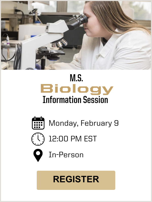 Biology Graduate Information Session on February 9, 2026 - Register Here