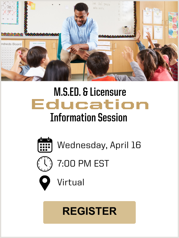 Education Graduate Info Session on April 16 - Register Here